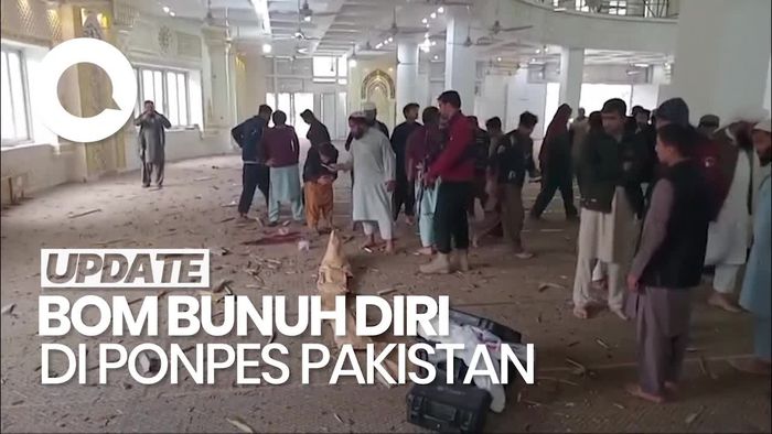 Video: Bom Bunuh diri di Ponpes Pakistan, 6 Orang Tewas Termasuk Ulama Taliban