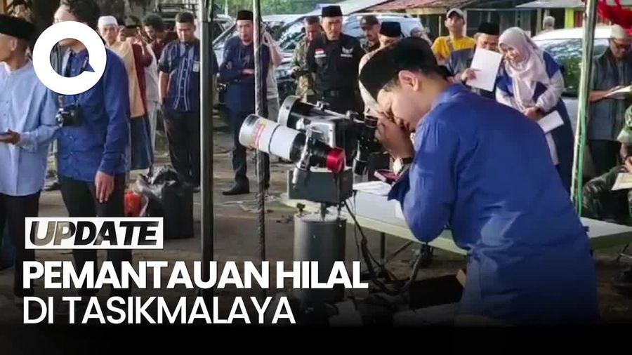Video: Kemenag Tasik Pantau Hilal 1 Ramadan di Pantai Sindangkerta