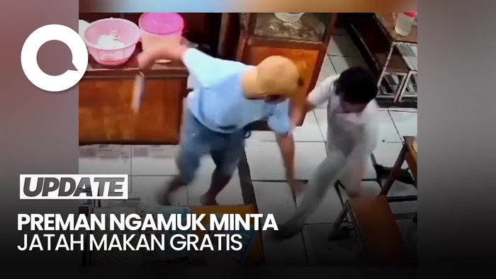 Video: Heboh Preman di Kendari Todong Pisau Minta Jatah Makan Gratis di Warung