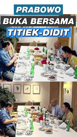 Video: Momen Prabowo Buka Puasa Bareng Titiek dan Didit Kotak
