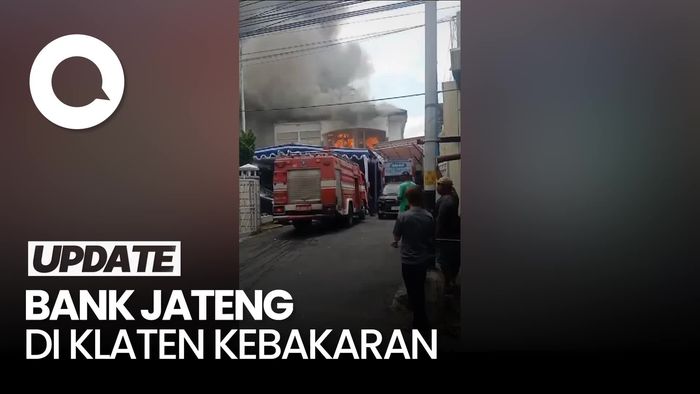 Video: Bank Jateng di Klaten Kebakaran, Asap Membubung 