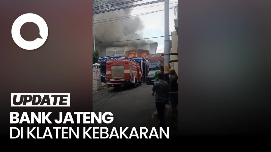 Video: Bank Jateng di Klaten Kebakaran, Asap Membubung 
