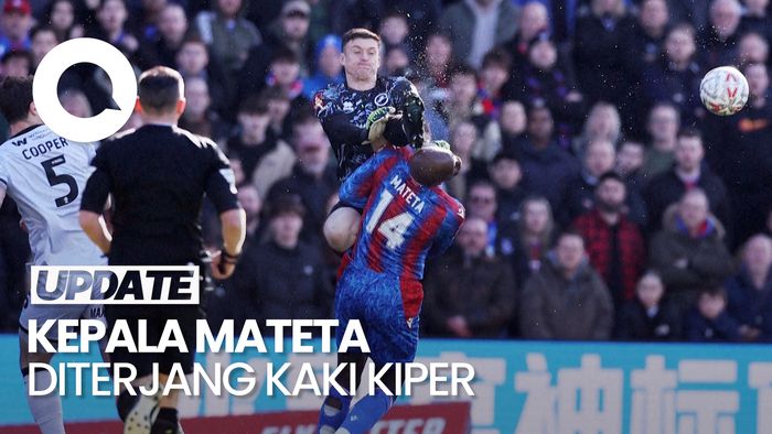 Video Kepala Striker Palace Diterjang Kaki Kiper Millwall di Piala FA
