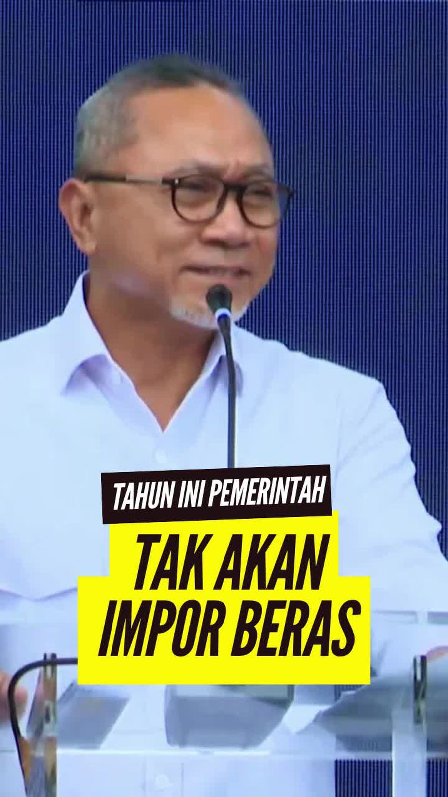 Video Penegasan Zulhas Sebut Pemerintah Tak Akan Impor Beras Tahun Ini