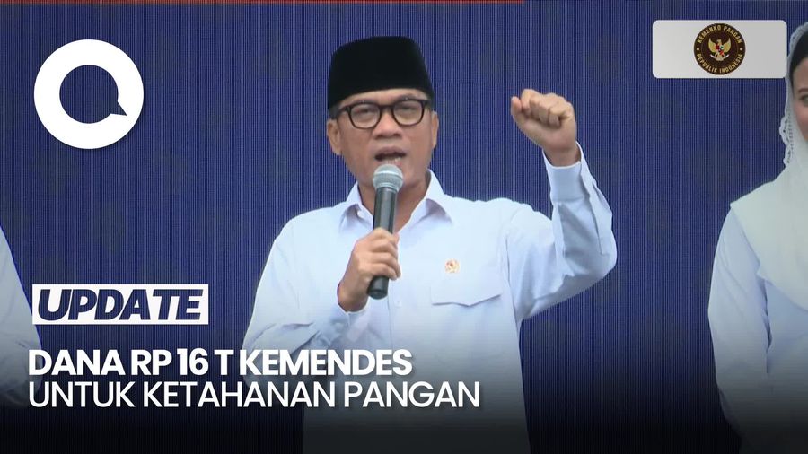 Video Mendes PDT: Ada Dana Rp 16 Triliun untuk Ketahanan Pangan