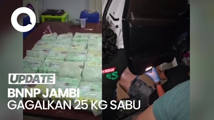 Video BNNP Jambi Bongkar Penyelundupan 25 Kg Sabu dalam Mobil Rental
