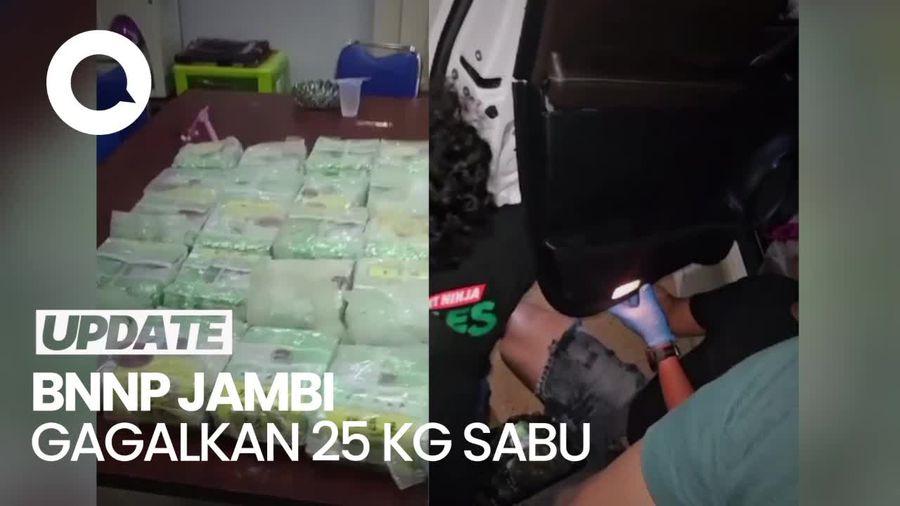 Video BNNP Jambi Bongkar Penyelundupan 25 Kg Sabu dalam Mobil Rental