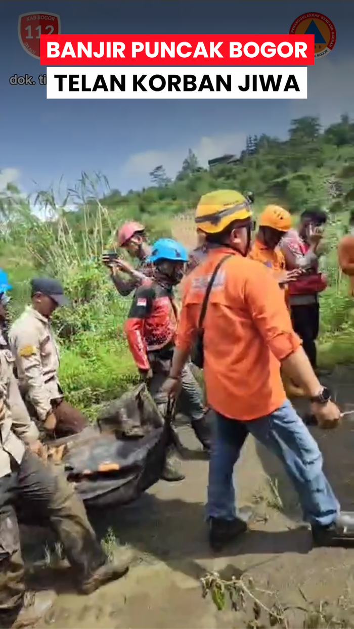 Video: Selamatkan Istri dari Banjir Puncak Bogor, Asep Tewas Terbawa Arus