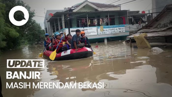 Video: Ketinggian Banjir Bekasi Sempat Sentuh 8 Meter