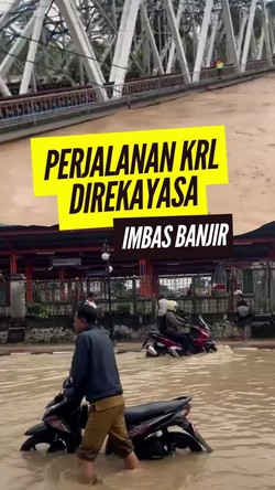 Video: Banjir Rendam Stasiun Bekasi, KAI Rekayasa Perjalanan KRL