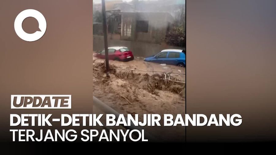 Video: Detik-detik Banjir Bandang di Spanyol, Sejumlah Mobil Hanyut
