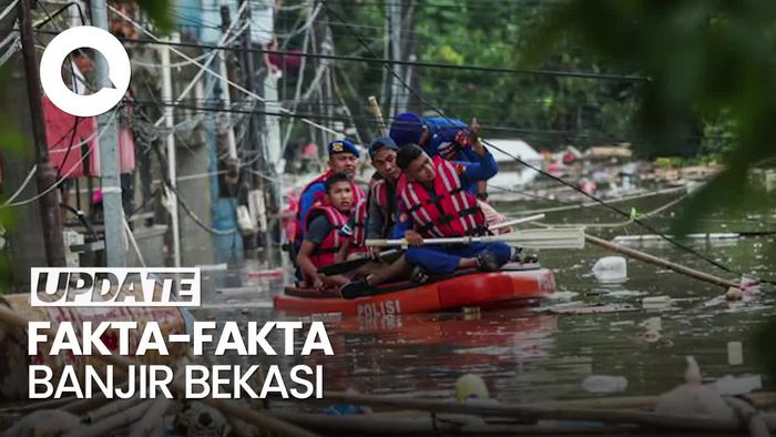 Video: Banjir Melumpuhkan Bekasi, Air Masuk Mal hingga Jembatan Amblas