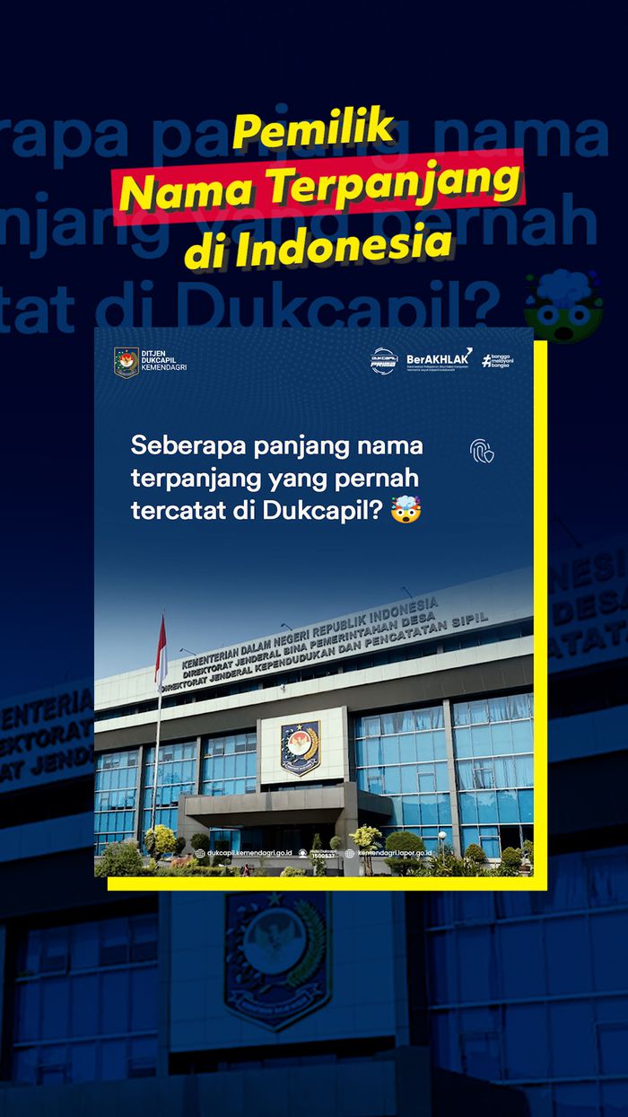 Video: Dukcapil Ungkap Nama Terpanjang di Indonesia, Sampai 70 Karakter!
