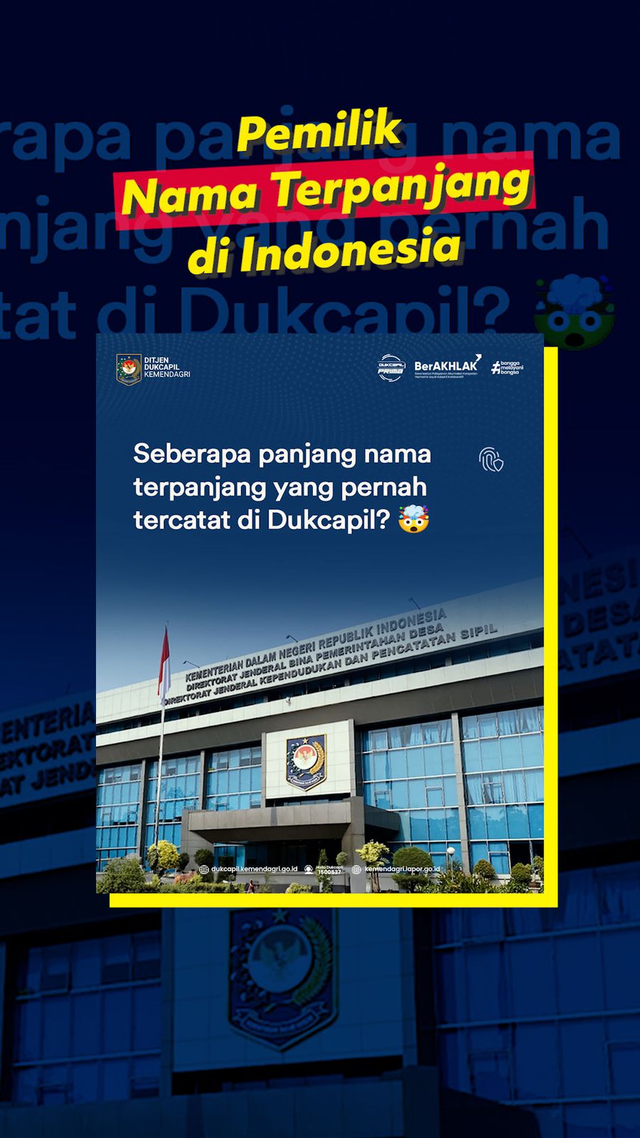 Video: Dukcapil Ungkap Nama Terpanjang di Indonesia, Sampai 70 Karakter!