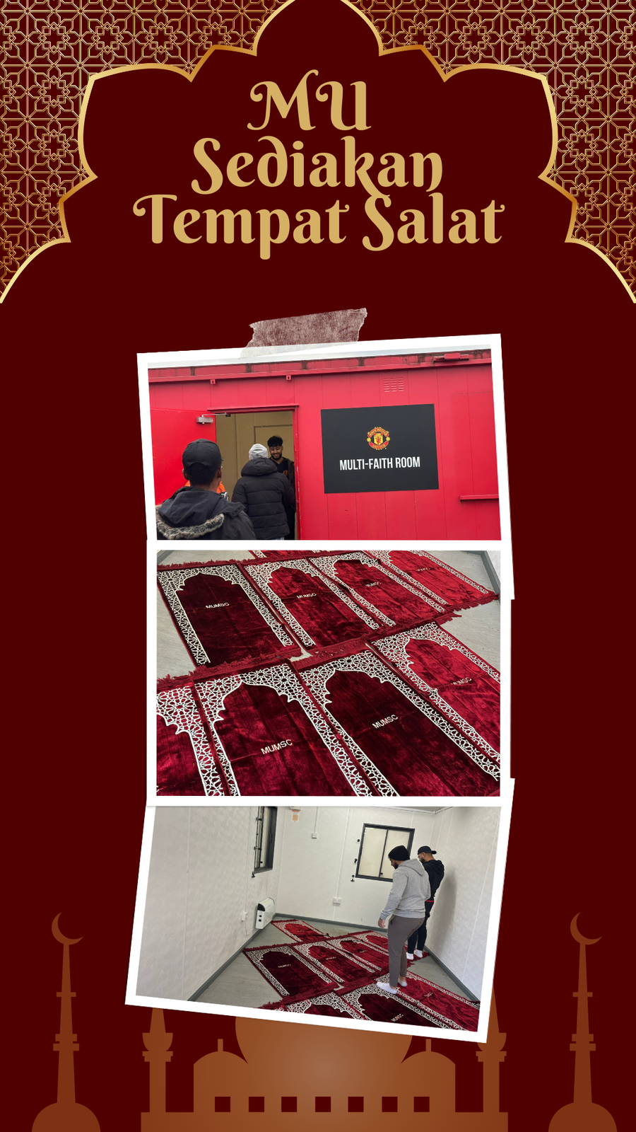 Video: MU Hadirkan Tempat Salat untuk Penggemar di Old Trafford