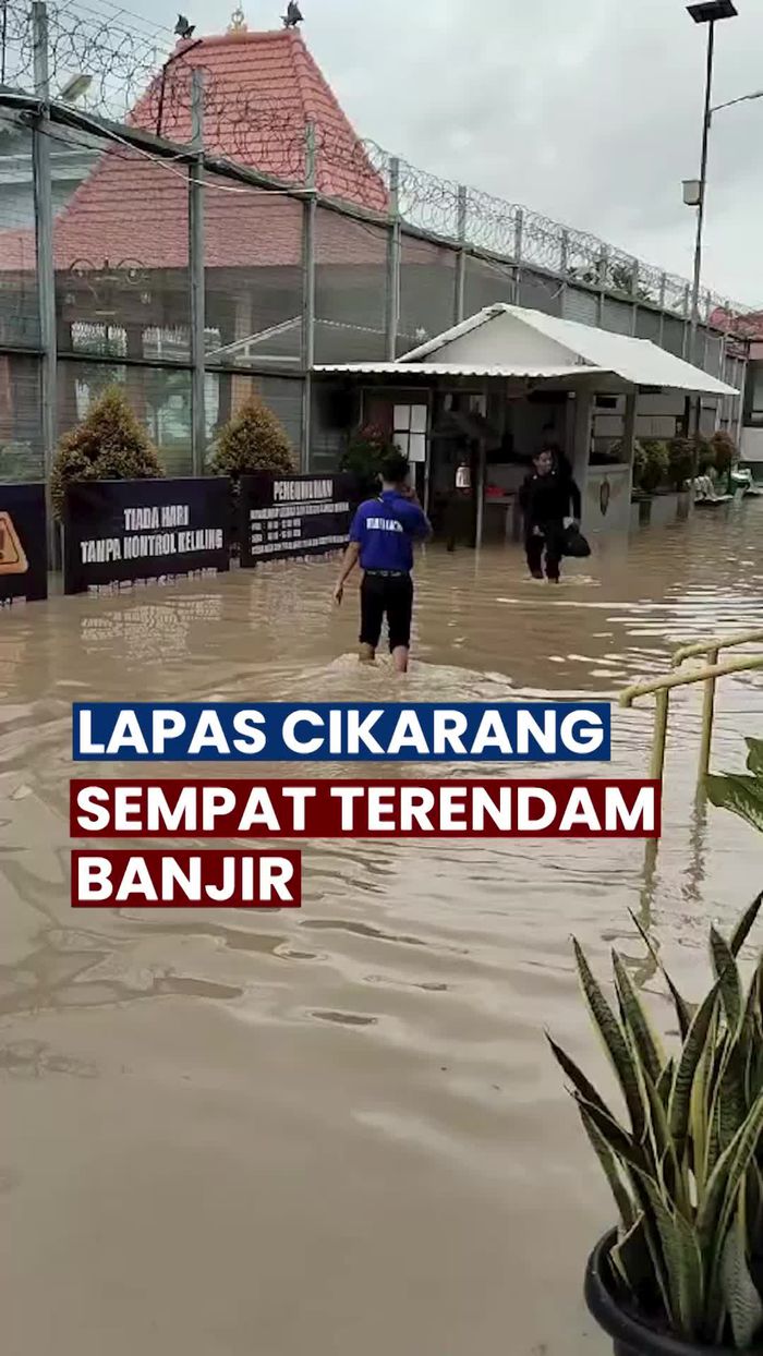 Video: Lapas Cikarang Saat Terendam Banjir, Tahanan Diungsikan