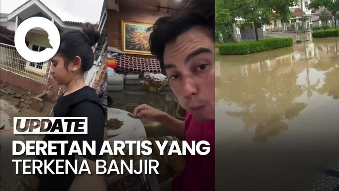 Video: Sederet Artis yang Terdampak Banjir, Baim Wong Sahur di Tengah Genangan Air