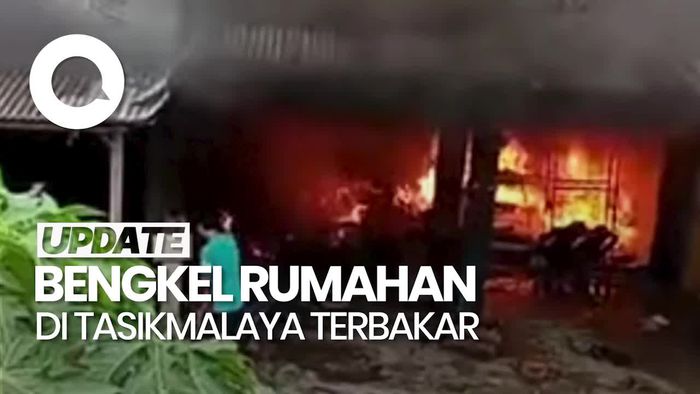 Video: Bengkel Rumahan di Tasikmalaya Terbakar, Satu Orang Jadi Korban