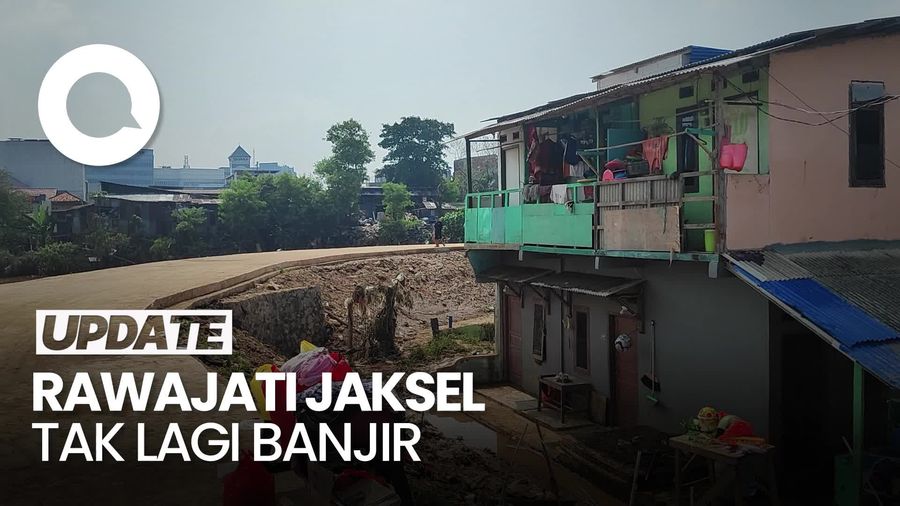 Video: Banjir di Rawajati Jaksel Surut, Warga Dibantu Pasukan Biru Bersih-bersih