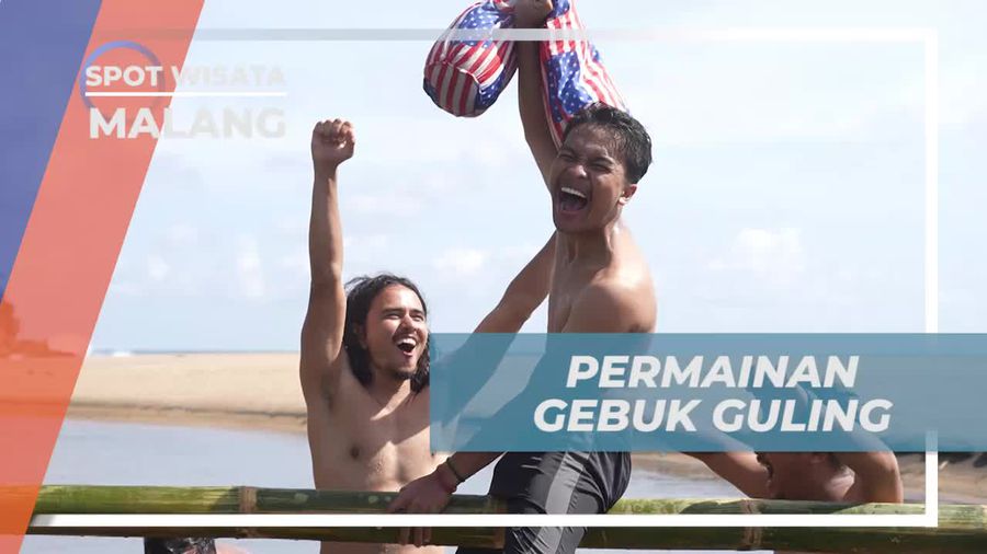 Bermain Gebuk Guling dengan Seru di Pantai Wonogoro, Malang