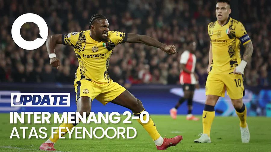Video Gol Thuram dan Martinez Bawa Inter Curi Kemenangan di Markas Feyenoord