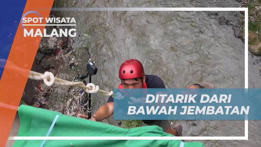 Ditarik Kembali ke Atas Setelah Rope Jump, Malang  