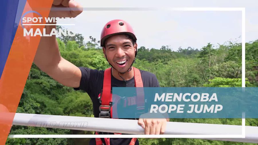Mencoba Tantangan Rope Jump di Jembatan Tegaron, Malang  