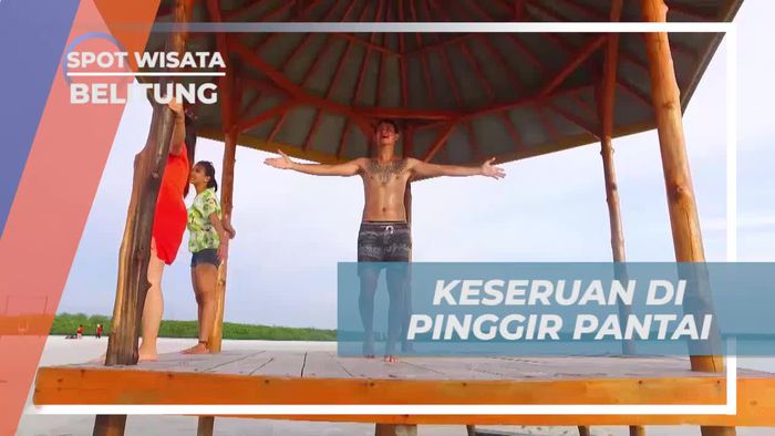 Menghabiskan Waktu Santai di Pantai Pulau Pasir Leebong, Belitung