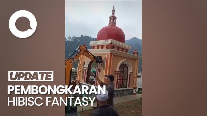 Video: Detik-detik Pembongkaran Hibisc Fantasy di Puncak Bogor 