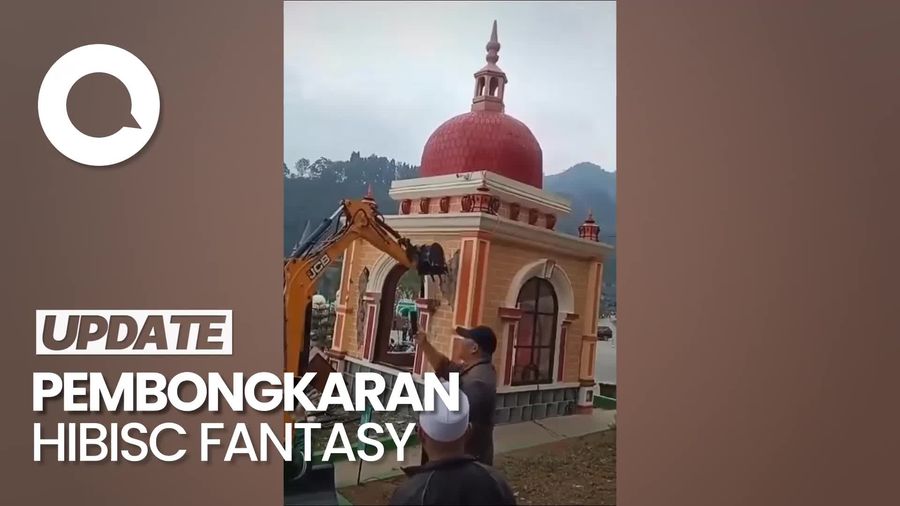 Video: Detik-detik Pembongkaran Hibisc Fantasy di Puncak Bogor 