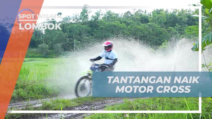 Menantang Diri di Track Naik Motor Cross di Lombok