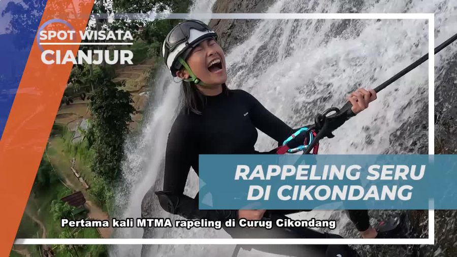 Menghadapi Tantangan Seru Saat Rappeling di Curug Cikondang, Cianjur