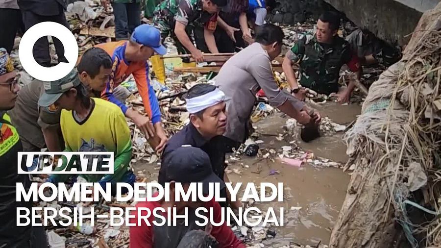 Video: Momen Dedi Mulyadi Ajak Pejabat Bersih-bersih Sampah di Sungai Cipalabuhan