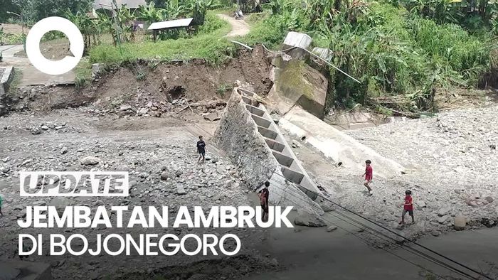 Video: Kondisi Jembatan Ambruk Imbas Banjir Bandang di Bojonegoro