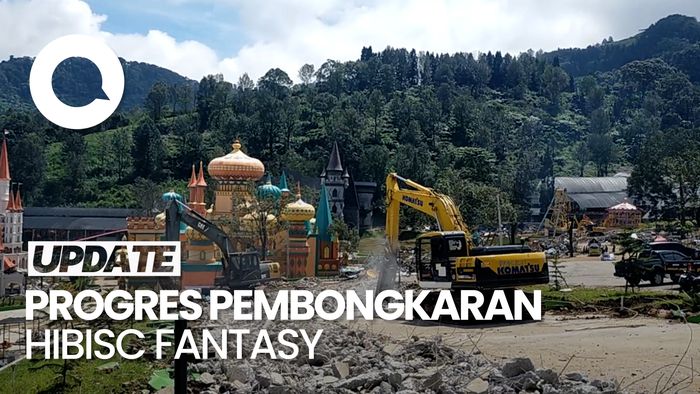 Video: Pembongkaran Hibisc Fantasy Berlanjut, Sebagian Bangunan Telah Roboh 