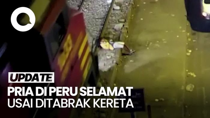 Video: Pria Ini Selamat Usai Ditabrak Kereta Saat Tertidur di Rel