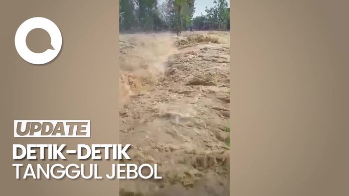 Video: Detik-detik Tanggul Jebol Rendam Puluhan Rumah di Grobogan