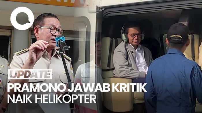 Video Pramono Jawab Kritik Naik Helikopter Tinjau Banjir: Bukan Gagah-gagahan