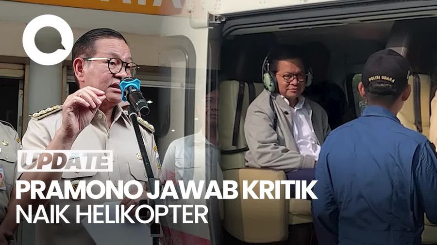 Video Pramono Jawab Kritik Naik Helikopter Tinjau Banjir: Bukan Gagah-gagahan