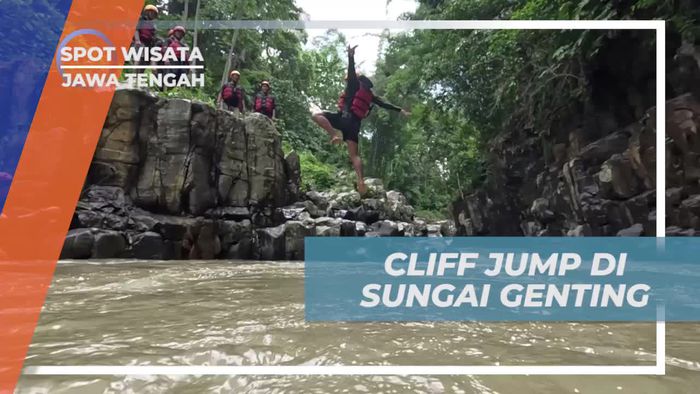 Menantang Adrenalin dengan Gaya Unik di Sungai Genting, Jawa Tengah