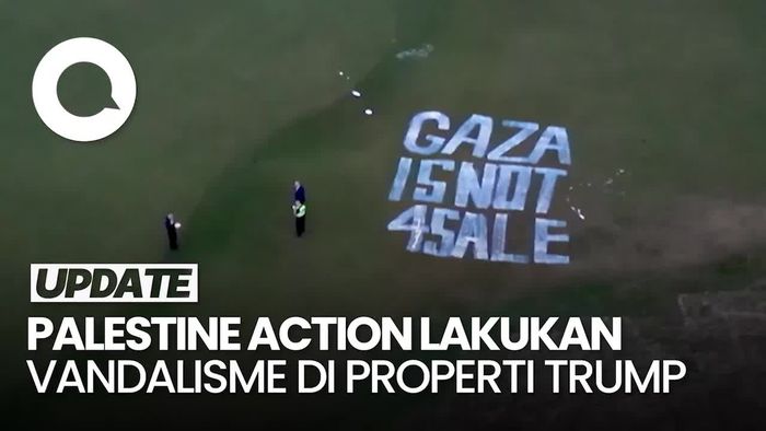 Video Vandalisme di Resor Golf Trump: Ditulisi Gaza Tidak untuk Dijual