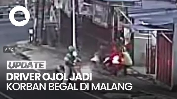 Video: Driver Ojol Jadi Korban Begal di Malang, Motor Raib Dibawa Kabur