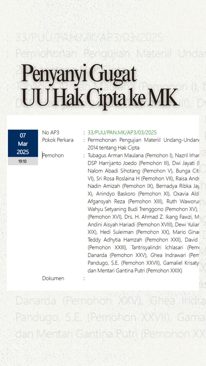 Video Ariel Noah-Armand Maulana Gugat UU Hak Cipta ke MK