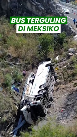 Video: Bus Terguling di Meksiko, 18 Orang Tewas