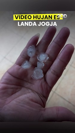 Video Hujan Es Landa Jogja