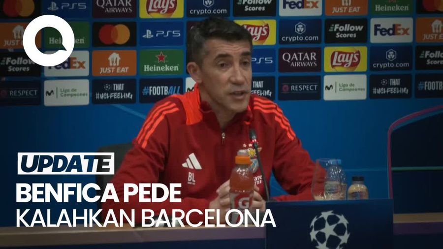 Video Pelatih Benfica: Barca Memang Favorit, Tapi Kami Akan Kalahkan Mereka