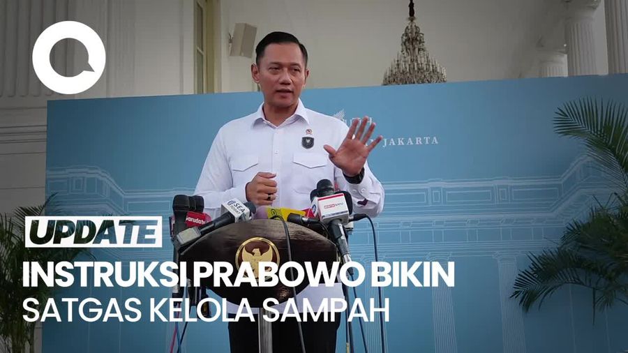 Video Prabowo Instruksikan AHY Bentuk Satgas Kelola Sampah Nasional