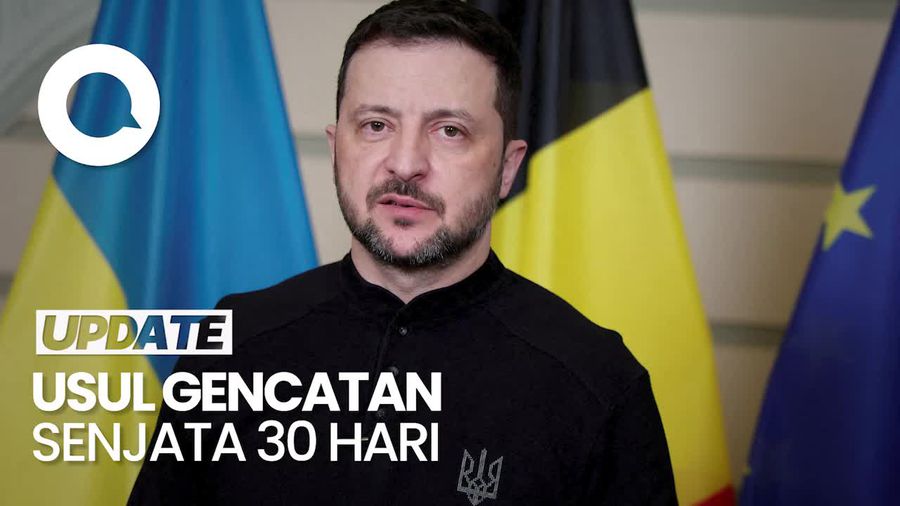 Video: Zelensky Terima Usulan Gencatan Senjata 30 Hari dengan Rusia