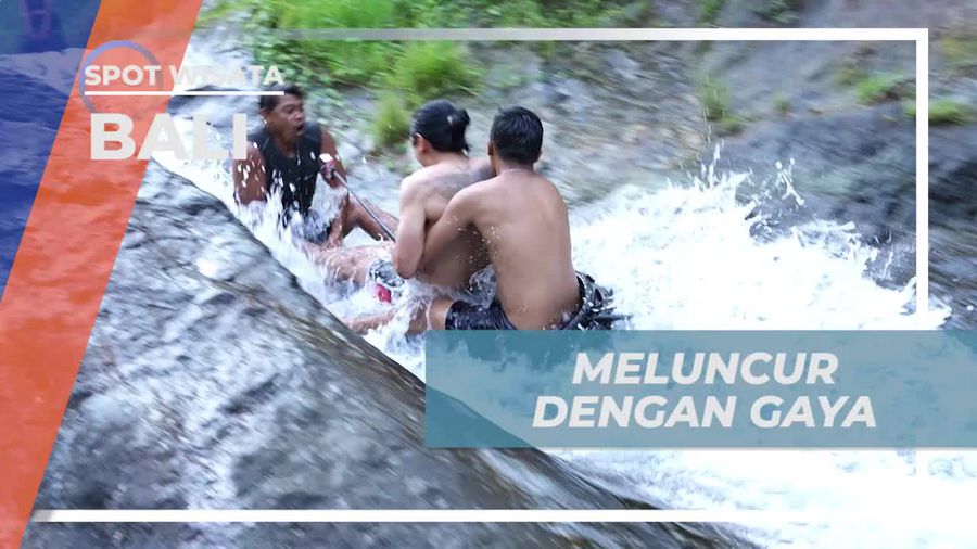 Meluncur dengan Gaya yang Unik di Water Slide Lemukih, Bali