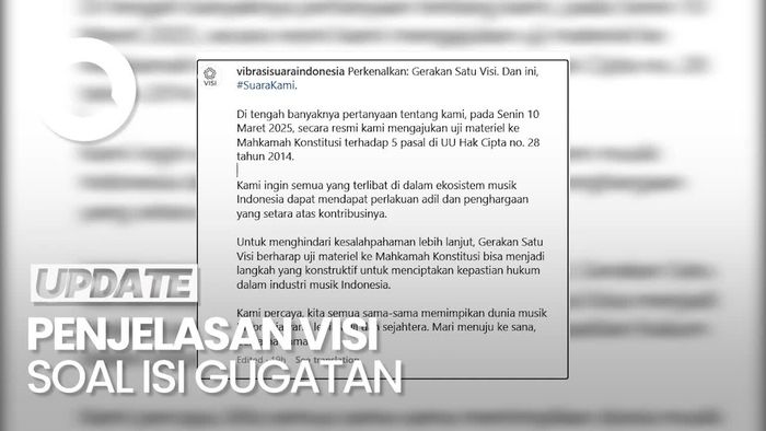 Video Pernyataan VISI soal Gugat UU Hak Cipta ke MK